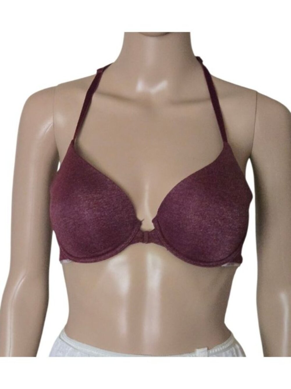 Victoria’s Secret Racerback TBack Semi Demi Front Close Bra Underwire 36B